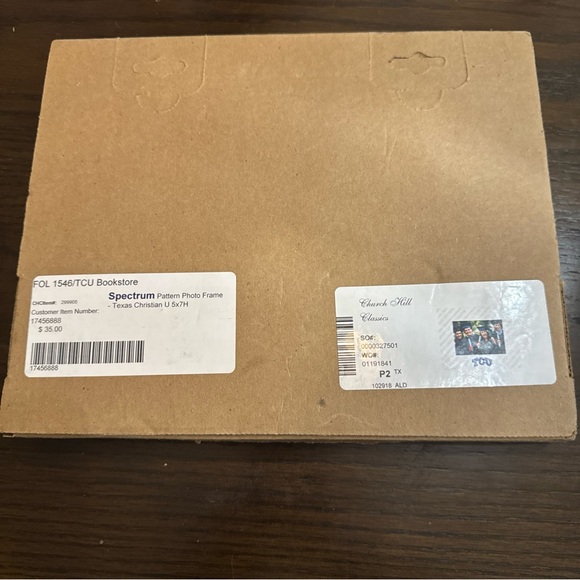 Church Hill Classics TCU 5x7" Spectrum Photo Frame NWT Texas Christian - Picture 3 of 3